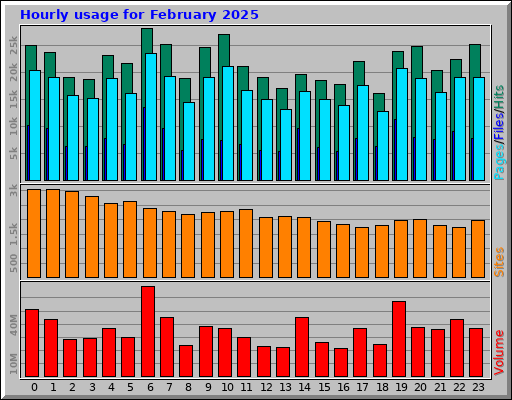 Hourly usage for February 2025 Hourly usage for February 2025